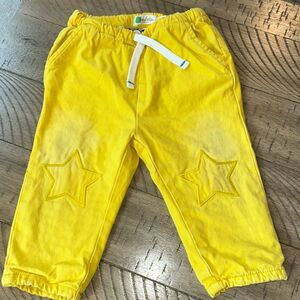 Yellow Star Patch Kids Pants